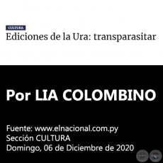 EDICIONES DE LA URA: TRANSPARASITAR - Por LIA COLOMBINO - Domingo, 06 de Diciembre de 2020